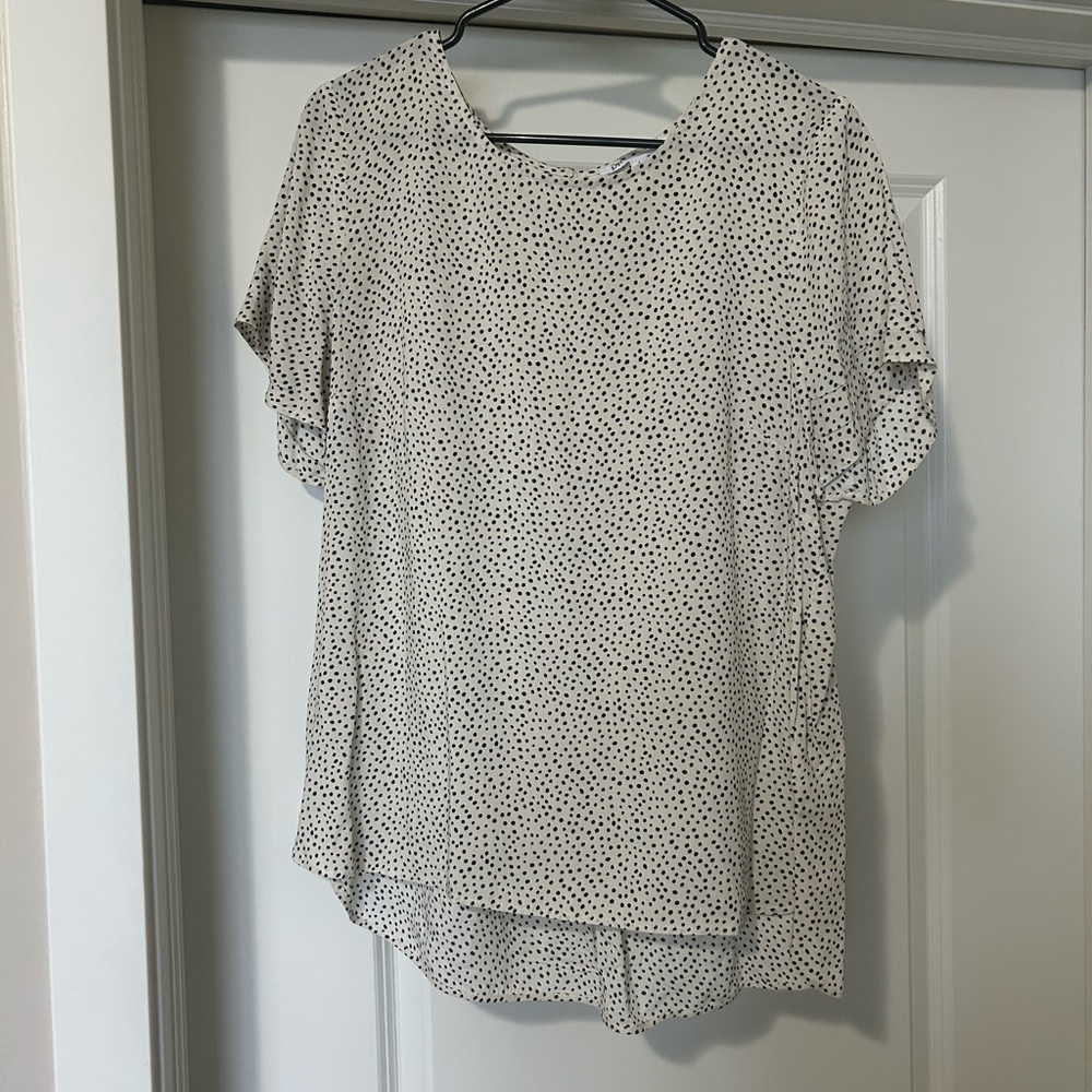 DR2 Black and White Polka Dot Blouse